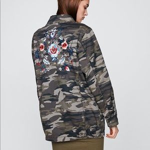 Express Military Camo Embellished Jacket Small